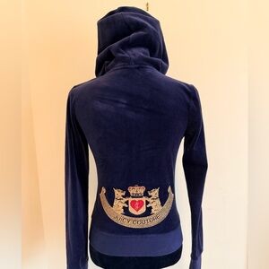 Juicy Couture Navy Velour Hoodie